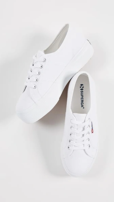 Shop Superga 2790 Acotw Platform Sneakers White