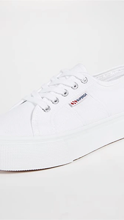 Shop Superga 2790 Acotw Platform Sneakers White