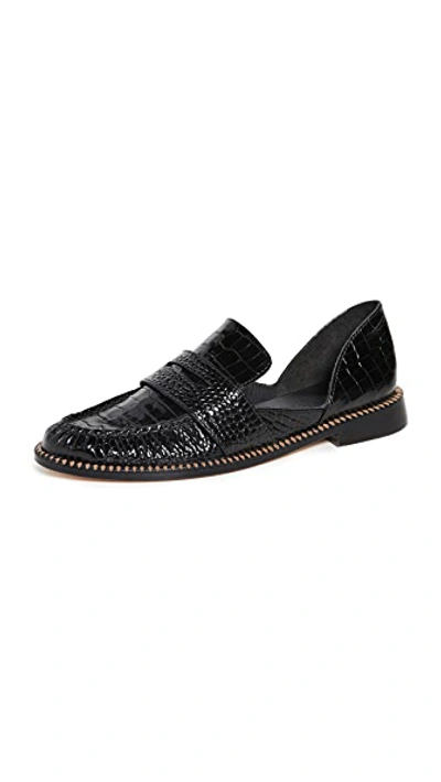 Shop Freda Salvador Tash D'orsay Loafers Black