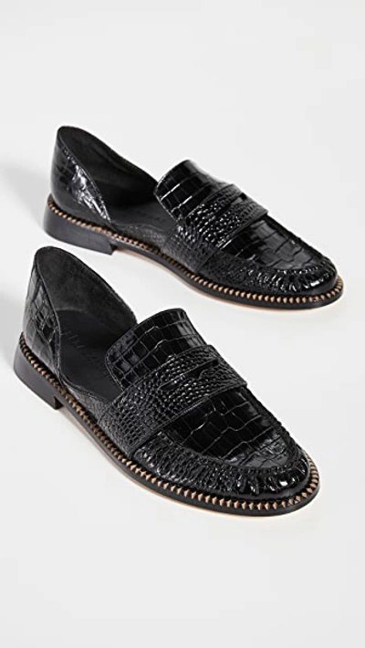 Shop Freda Salvador Tash D'orsay Loafers Black