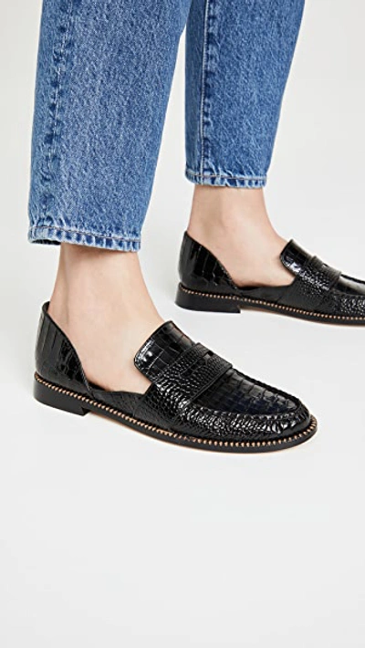 Shop Freda Salvador Tash D'orsay Loafers Black