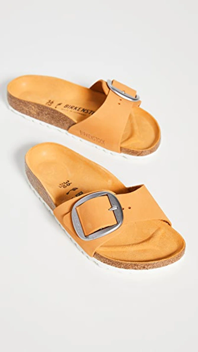 Shop Birkenstock Madrid Big Buckle Sandals In Apricot