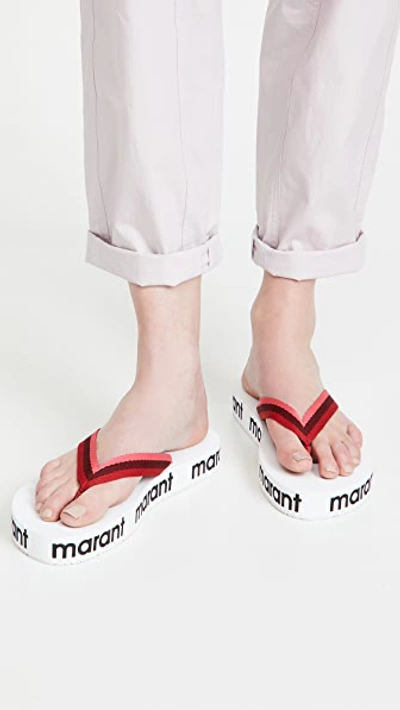 Shop Isabel Marant Tae Sandals In Red