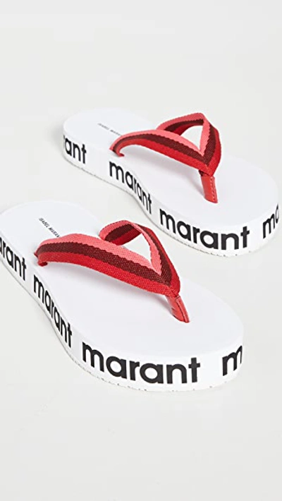 Shop Isabel Marant Tae Sandals In Red