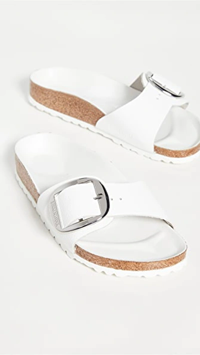 Birkenstock Madrid Narrow Big Buckle Leather Sandal In White