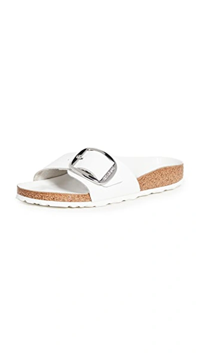 Birkenstock Madrid Narrow Big Buckle Leather Sandal In White
