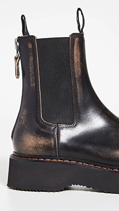 R13 Single Stack Chelsea Boots In Art Remove