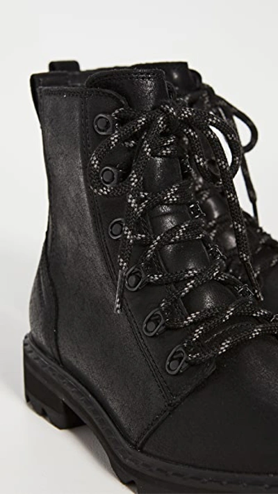 Shop Sorel Lennox Lace Rouge Combat Boots In Black