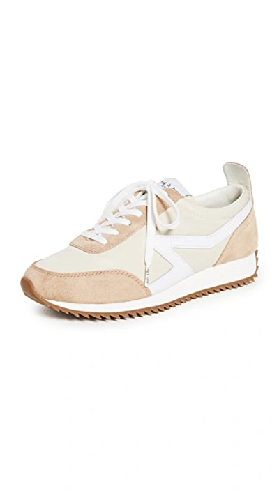 Rag & Bone Retro Runner Suede And Leather-trimmed Recycled Shell Sneakers In Oyster Grey
