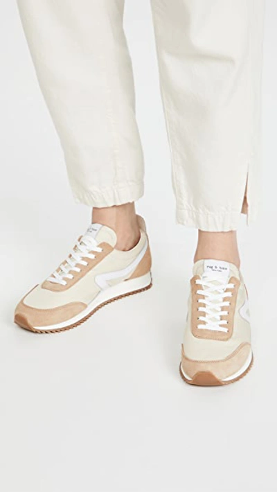 Shop Rag & Bone Retro Runner Sneakers In Oyster Grey