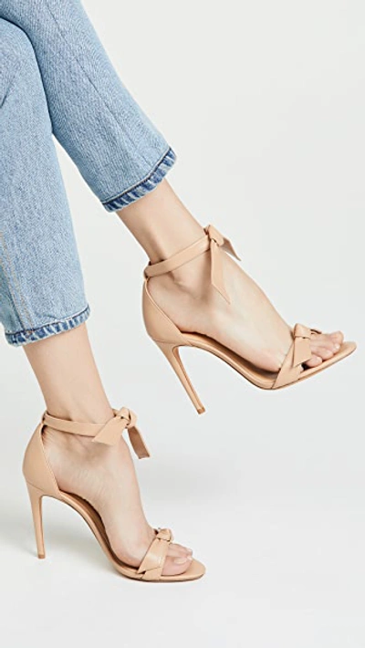 Alexandre Birman Clarita 100 Leather Sandals In Honey