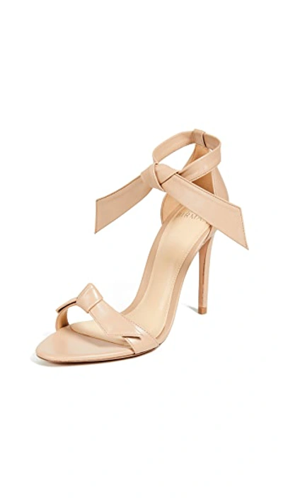 Alexandre Birman Clarita 100 Leather Sandals In Honey
