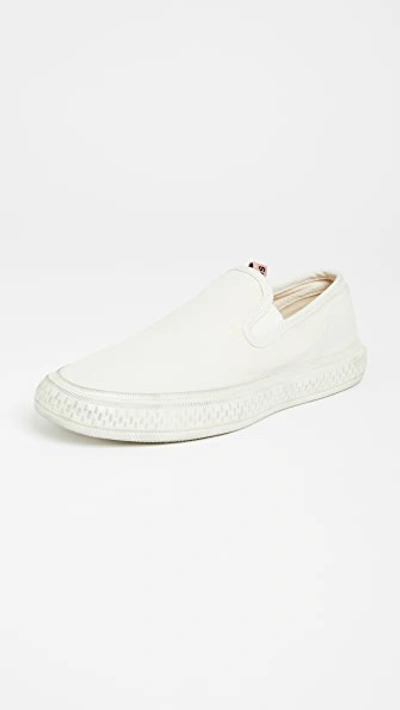 Shop Acne Studios Classic Slip On Sneakers In Off White/off White