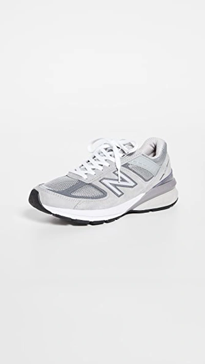 New Balance Made In Usa 990v5 Sneakers In Grey/castlerock | ModeSens