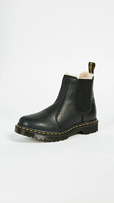 Shop Dr. Martens' Leonore Sherpa Chelsea Boots Black