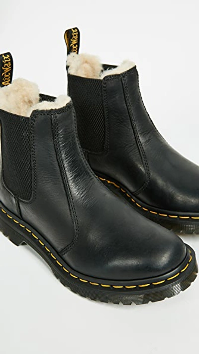 Shop Dr. Martens' Leonore Sherpa Chelsea Boots Black