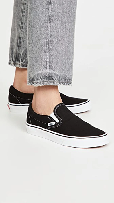Shop Vans Ua Classic Slip On Sneakers Black