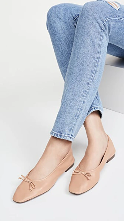 Schutz Arissa Flats Tan/honey Beige In Tan/honey Beige