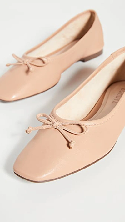 Schutz Arissa Flats Tan/honey Beige In Tan/honey Beige