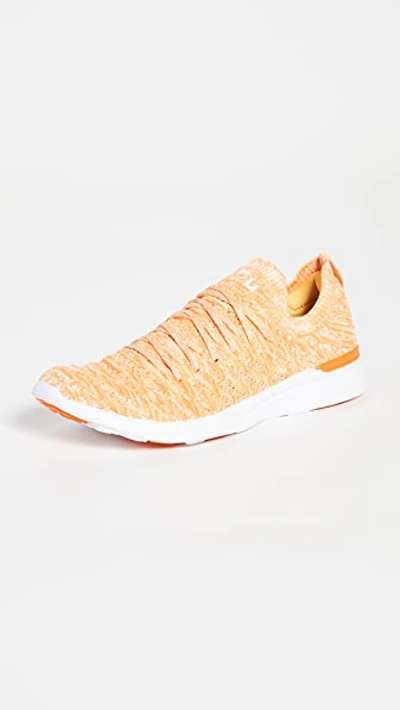 Shop Apl Athletic Propulsion Labs Techloom Wave Sneakers In Orange/sunshine/melange