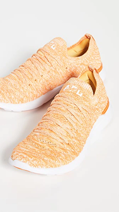 Shop Apl Athletic Propulsion Labs Techloom Wave Sneakers In Orange/sunshine/melange