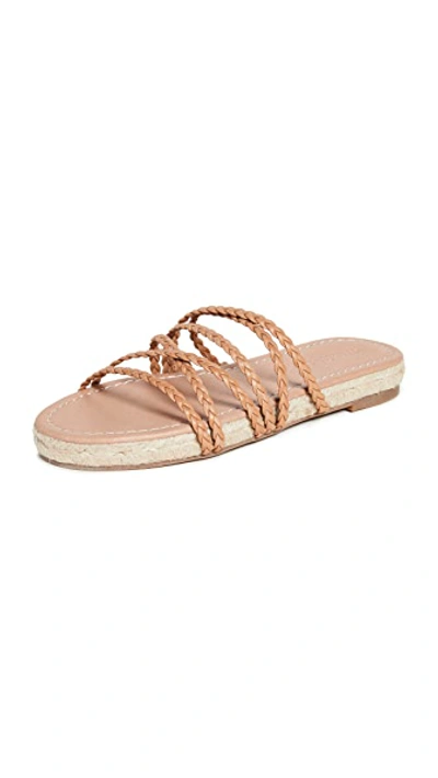 Shop Madewell Bobbi Crisscross Woven Sandals In Amber Brown