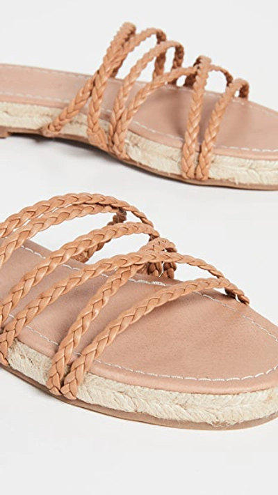 Shop Madewell Bobbi Crisscross Woven Sandals In Amber Brown