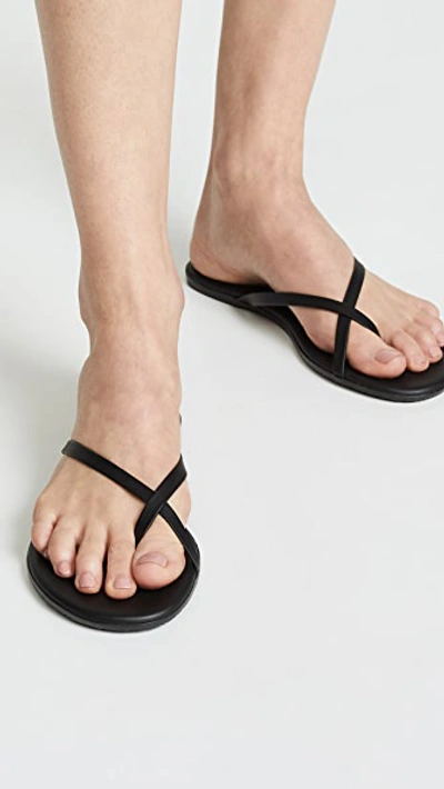 Tkees Riley Matte-leather Flip Flops In Sable