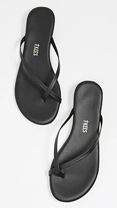 Tkees Riley Matte-leather Flip Flops In Sable