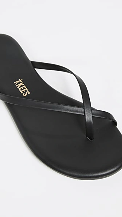 Tkees Riley Matte-leather Flip Flops In Sable