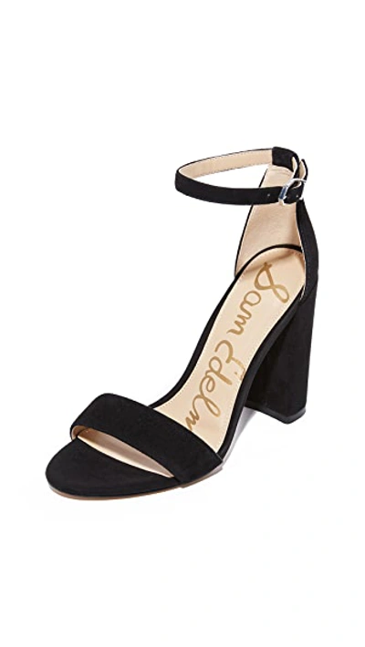 Sam Edelman Yaro Suede Sandals In Black