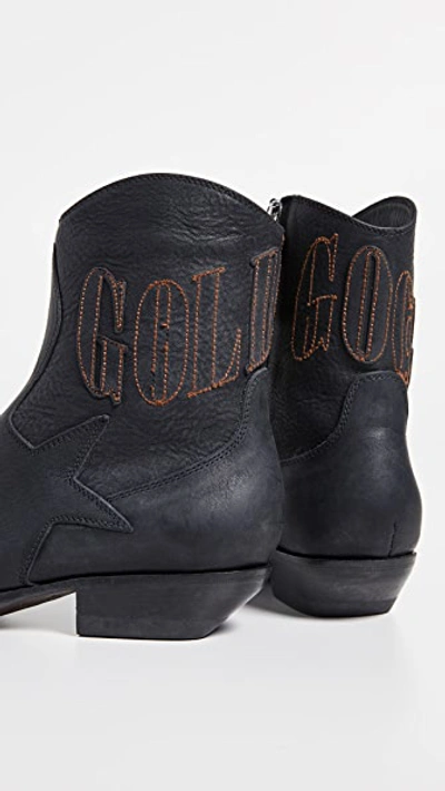 Shop Golden Goose Courtney Boots In Black Bike