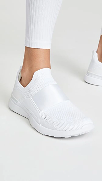 Apl Athletic Propulsion Labs Tech Loom Bliss Sneakers In White/white