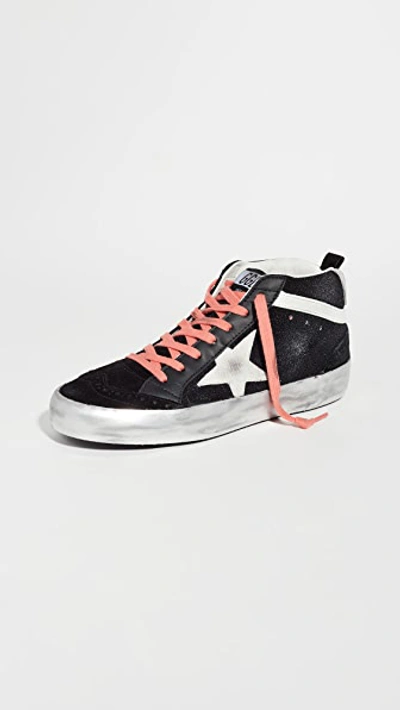 Shop Golden Goose Mid Star Sneakers Black/white