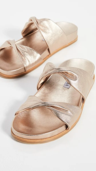 Shop Aquazzura Twist Sandals In Light Copper