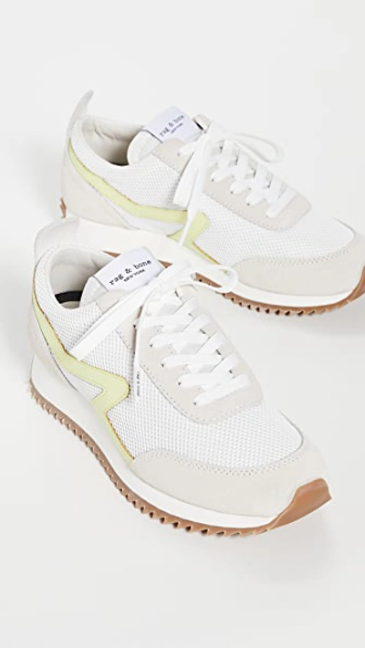 Shop Rag & Bone Retro Runner Sneakers In Antique White