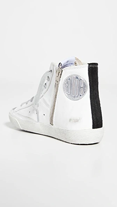 Shop Golden Goose Francy Sneakers In White/brown Leo/ice/black