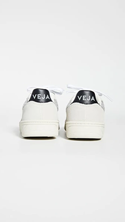 Veja Gray V-10 Sneakers In Snow/black