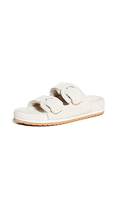 Shop Vince Glyn Slide Sandals In Sandstone