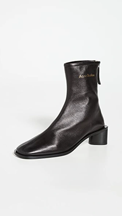 Shop Acne Studios Bertine Booties Black/black