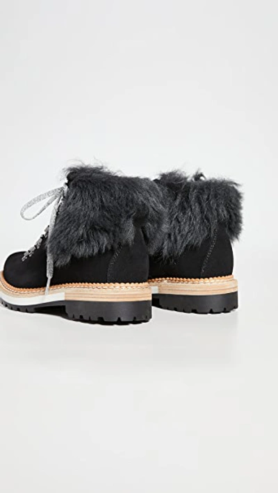 Shop Montelliana Clara Shearling Lined Boots Black