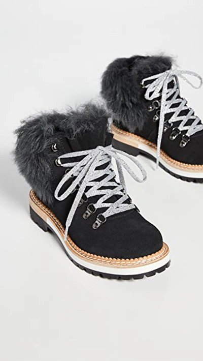 Shop Montelliana Clara Shearling Lined Boots Black