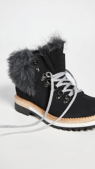 Shop Montelliana Clara Shearling Lined Boots Black