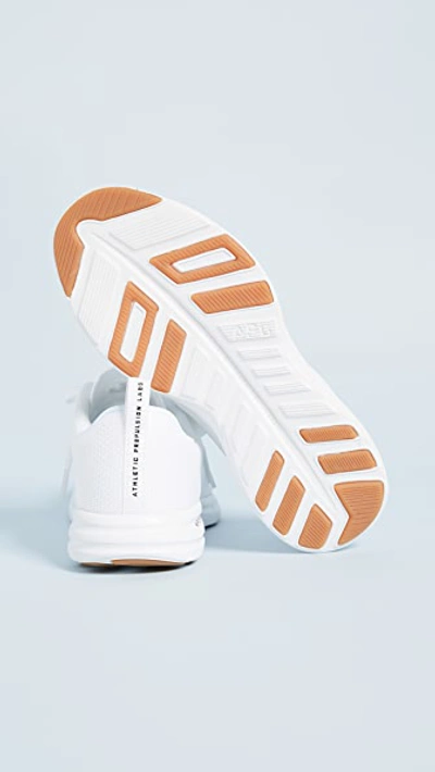 Apl Athletic Propulsion Labs Techloom Pro Mesh Sneakers In White/black/gum