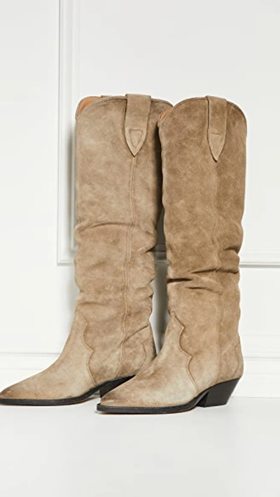 Isabel Marant Denvee Boots Taupe In Taupe