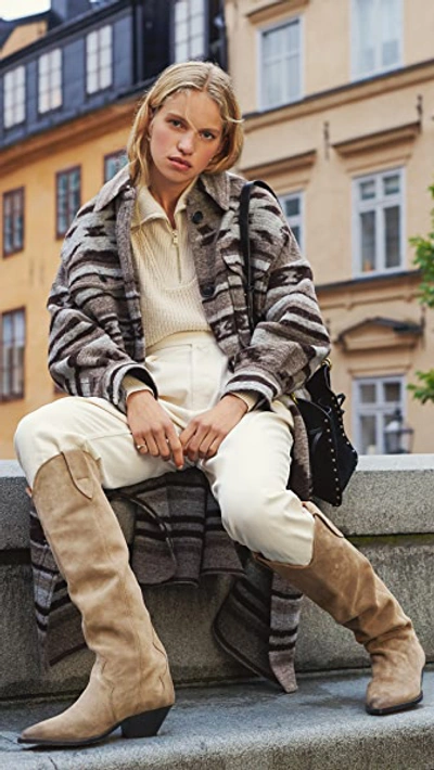 Isabel Marant Denvee Boots Taupe In Taupe