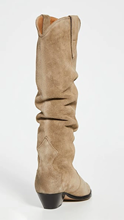 Isabel Marant Denvee Boots Taupe In Taupe