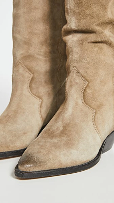 Isabel Marant Denvee Boots Taupe In Taupe