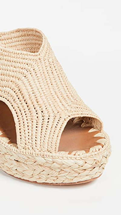 Shop Carrie Forbes Lina Wedge Mules Natural