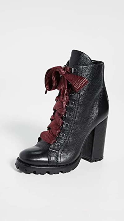 Schutz Women s Zara High Block heel Booties In Black ModeSens